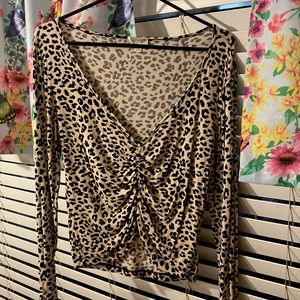 Large cheetah print long sleeve